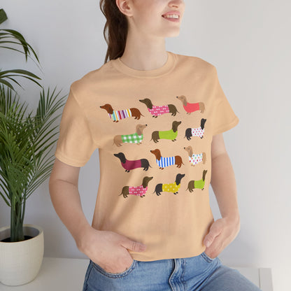 Colorful Dachshund Tee — Cute Wiener Dog Graphic T-Shirt