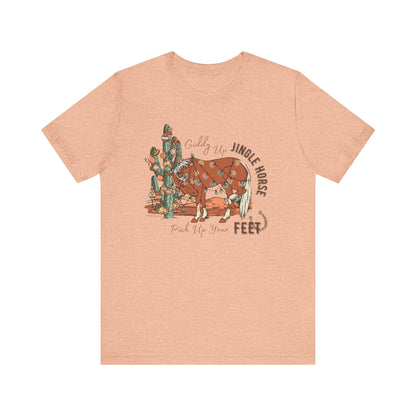 Giddy Up Jingle Horse Bella Canvas Full Size Unisex Jersey Short Sleeve Tee