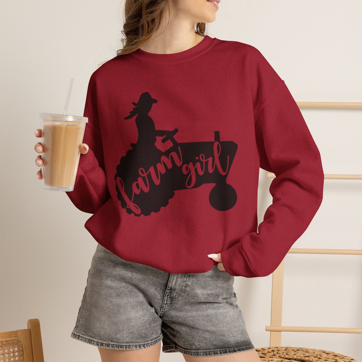 Farm Girl Tractor Crewneck Sweatshirt