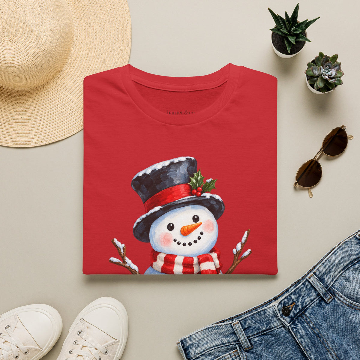 Festive Snowman Christmas T-Shirt