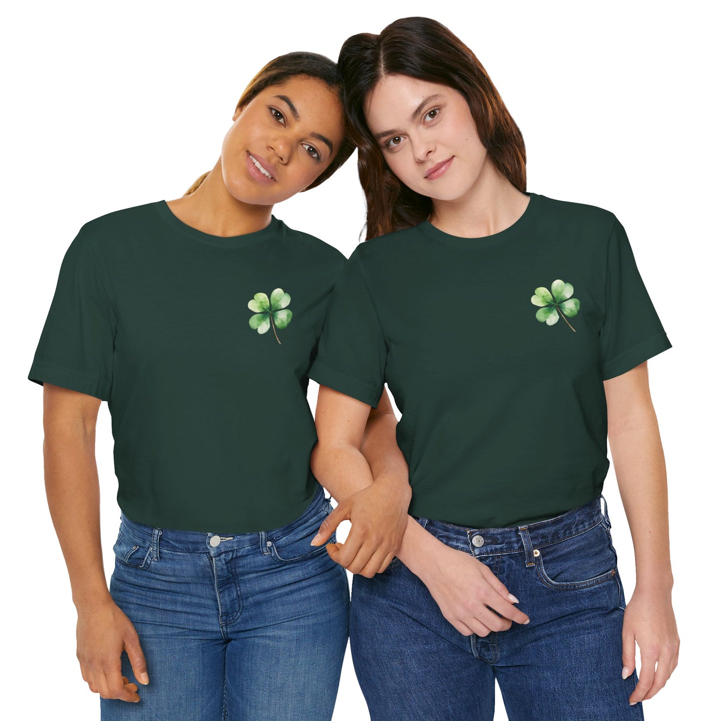 Watercolor Clover Pocket Unisex Jersey Short Sleeve Tee