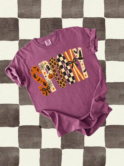 Retro Spooky Halloween Comfort Colors Graphic Tee