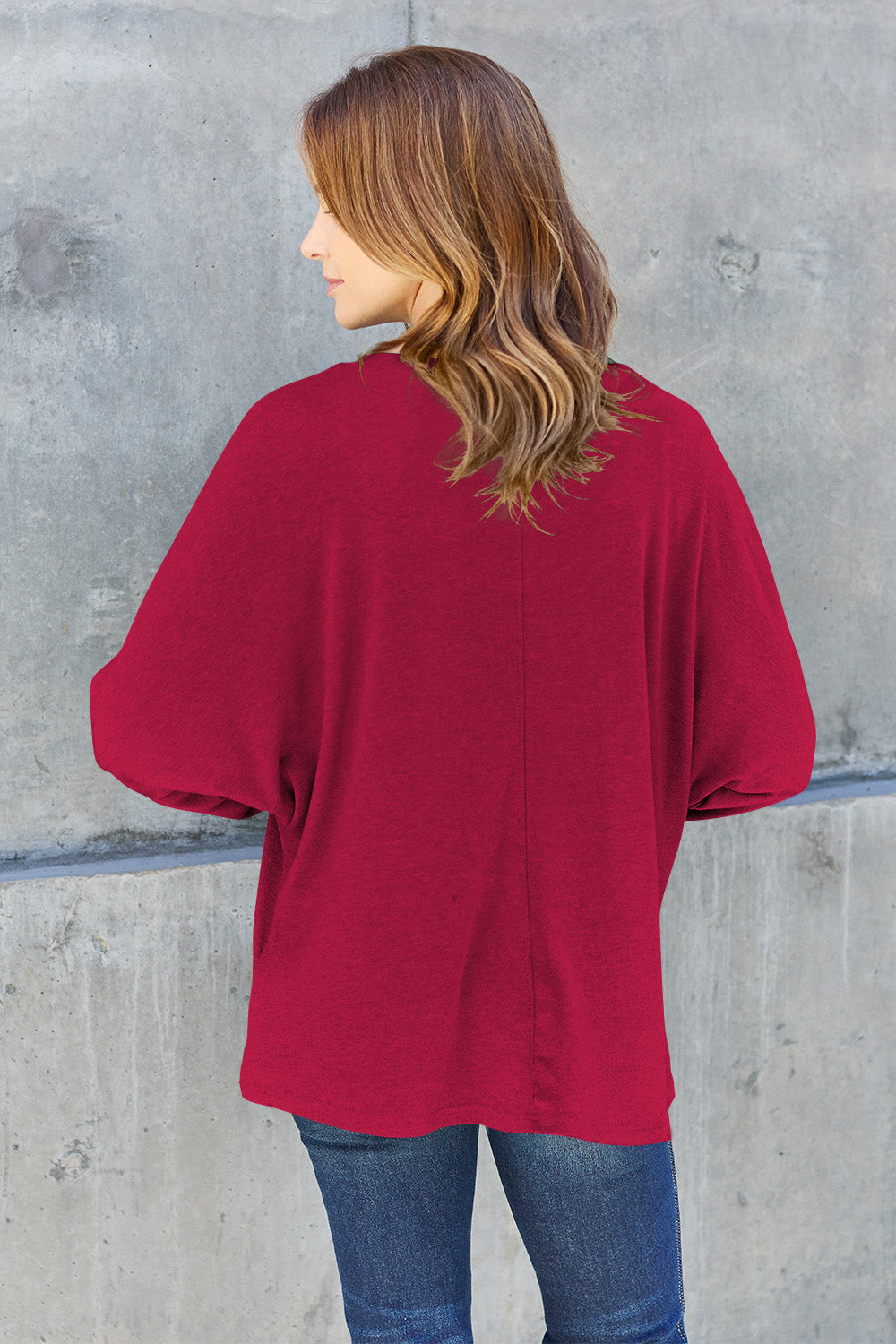 Double Take Full Size Round Neck Long Sleeve T-Shirt - Multiple Colors