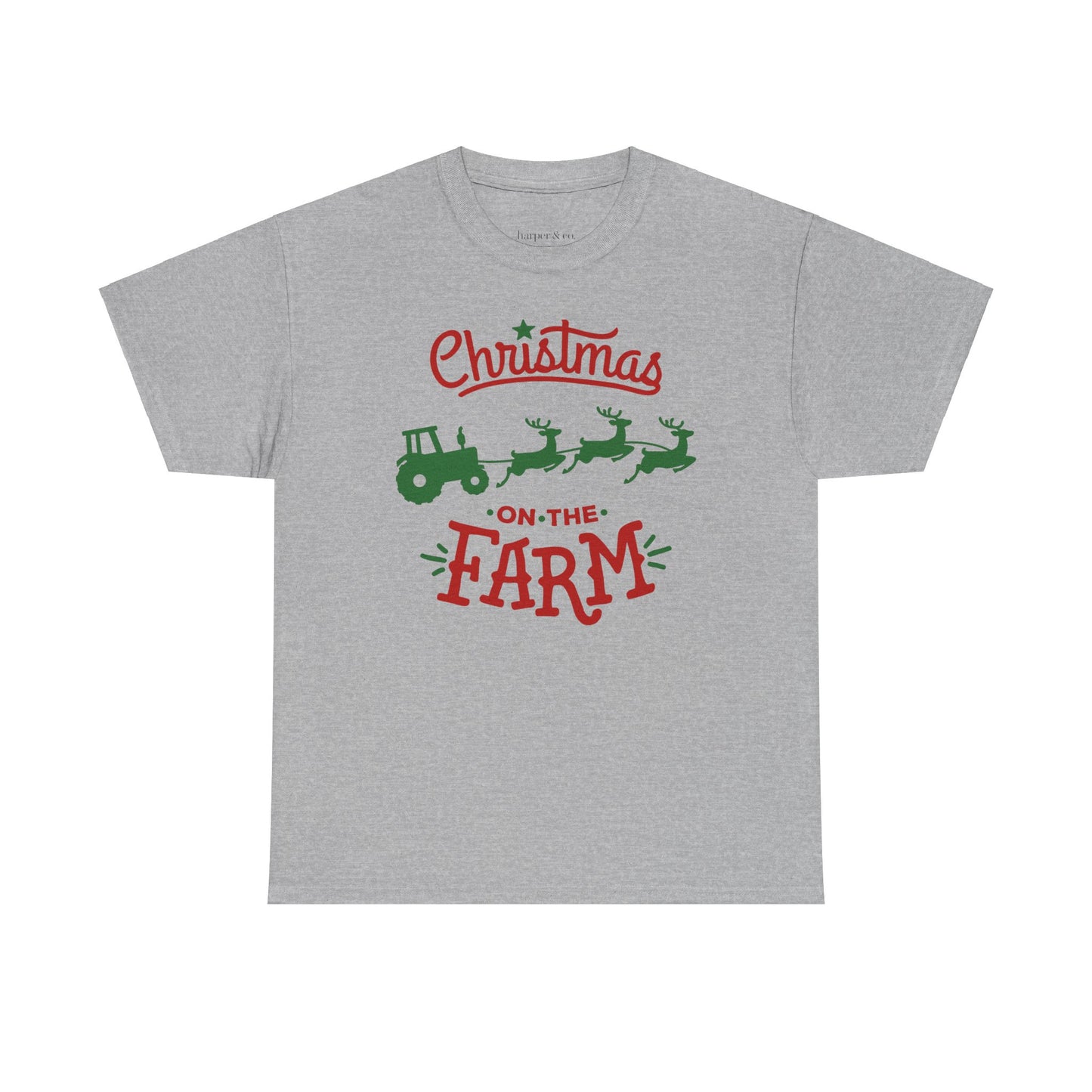 Christmas on the Farm Unisex Heavy Cotton Tee