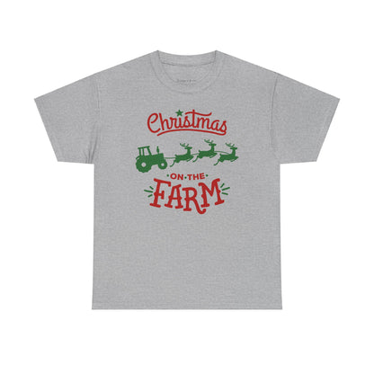 Christmas on the Farm Unisex Heavy Cotton Tee