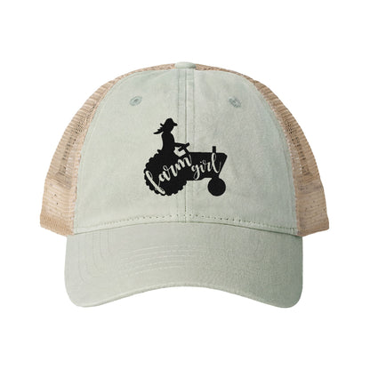 Farm Girl Women's Washed Mesh-Back Cap
