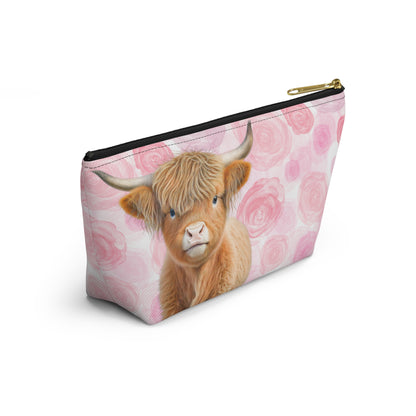 Highland & Pink Roses Accessory Pouch w T-bottom