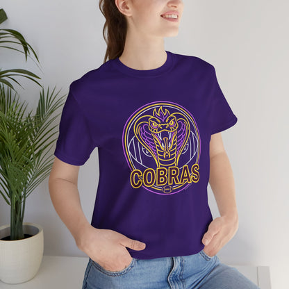 Cobra Logo T‑Shirt — Neon Retro Cobras Graphic Tee