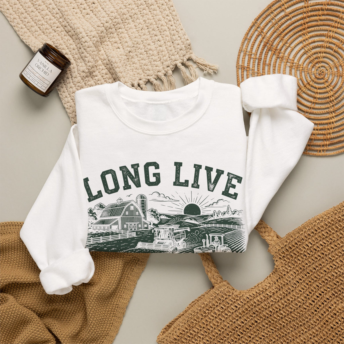 Long Live American Farmers Crewneck Sweatshirt