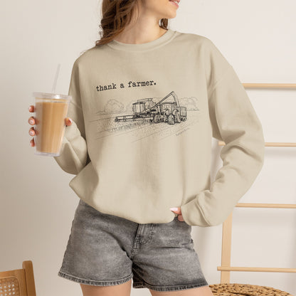 Thank a Farmer Combine Unisex Heavy Blend™ Crewneck Sweatshirt