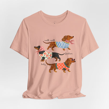 Dachshund Trio Graphic Tee — Cute Wiener Dog Shirt