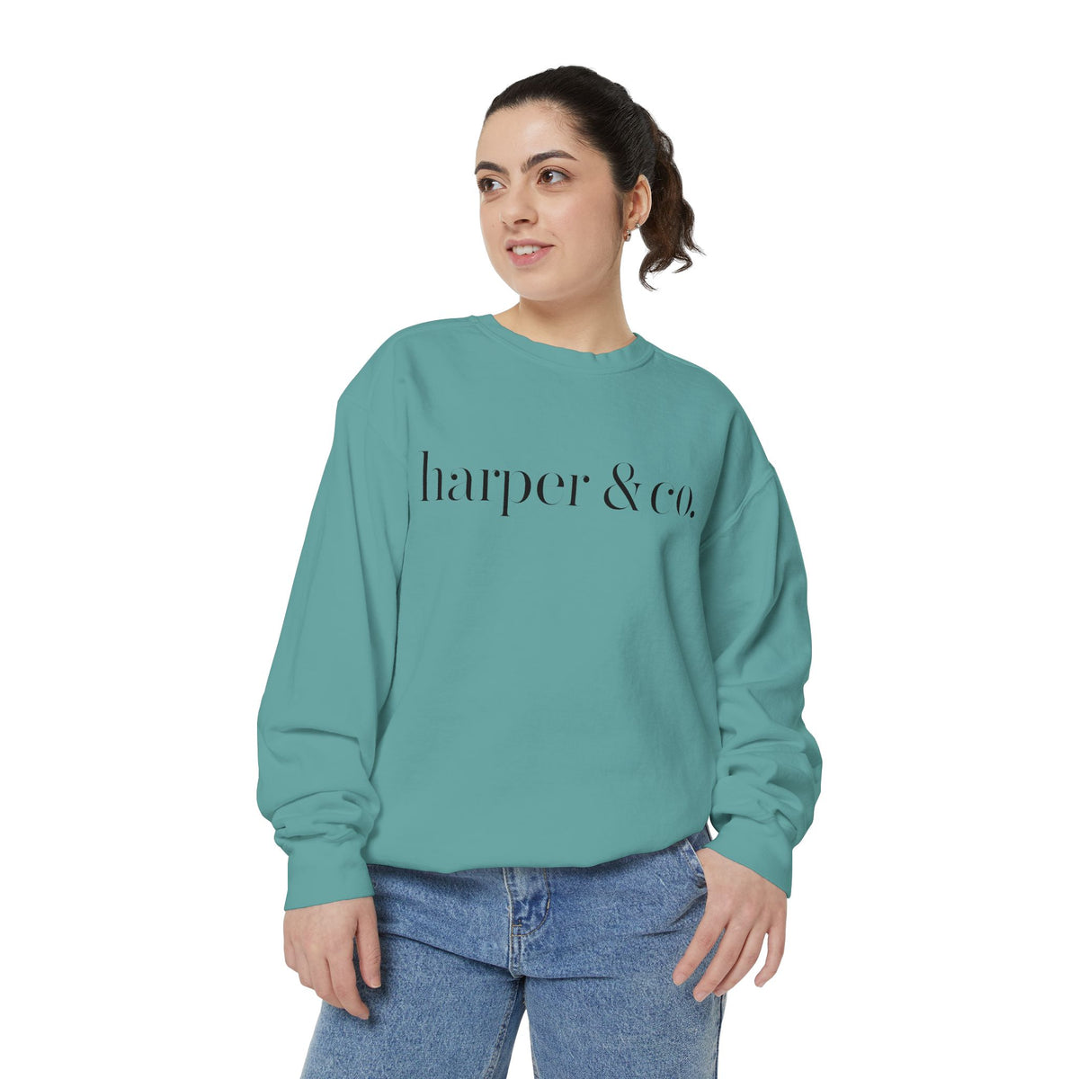 Harper & Co. Coral Garment-Dyed Sweatshirt
