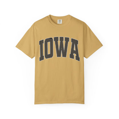 Iowa Retro Polka Dot Lettering Color Comfort T-Shirt