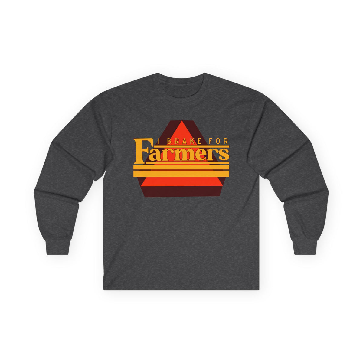 Farmers Retro Stripe Long Sleeve Tee — I Brake For Farmers Graphic Tee