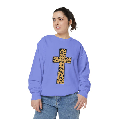 Leopard Print Cross Sweatshirt