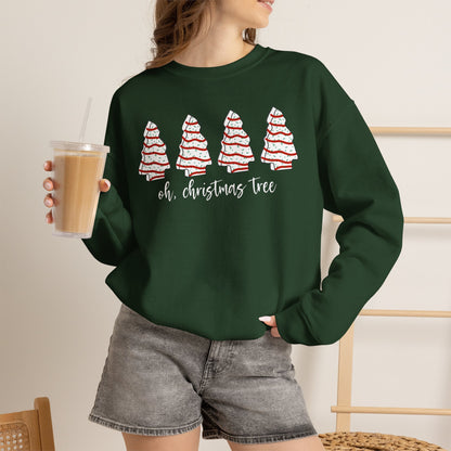 Christmas Tree Crewneck Sweatshirt — "oh, christmas tree" Candy Cane Tree Design