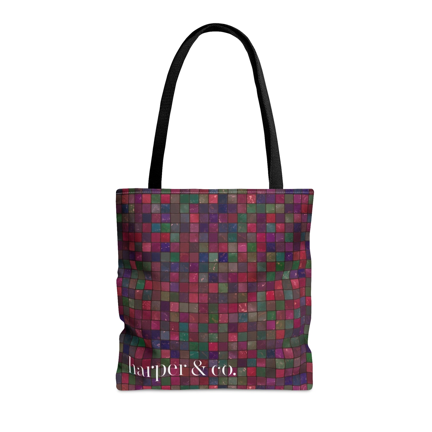 Tile Plaid Tote Bag