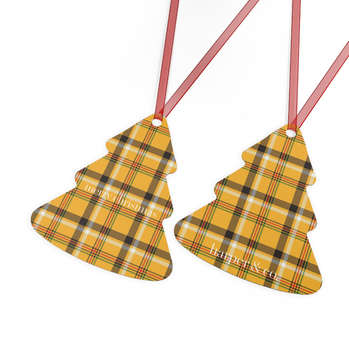 Shine Like Rudolph Tartan Plaid Ornaments for Holiday Decor, Unique Gifts for Christmas, Tree Decorations, Personalized Keepsakes, Festive Home Accents