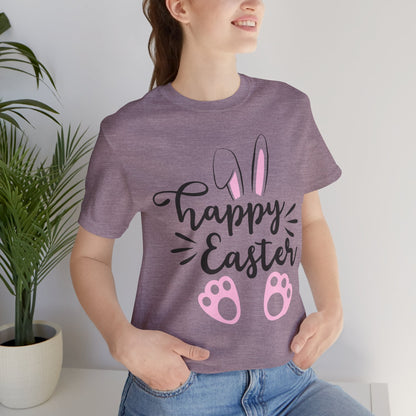 Happy Easter T-Shirt — Bella Canvas Unisex Jersey Short Sleeve Tee