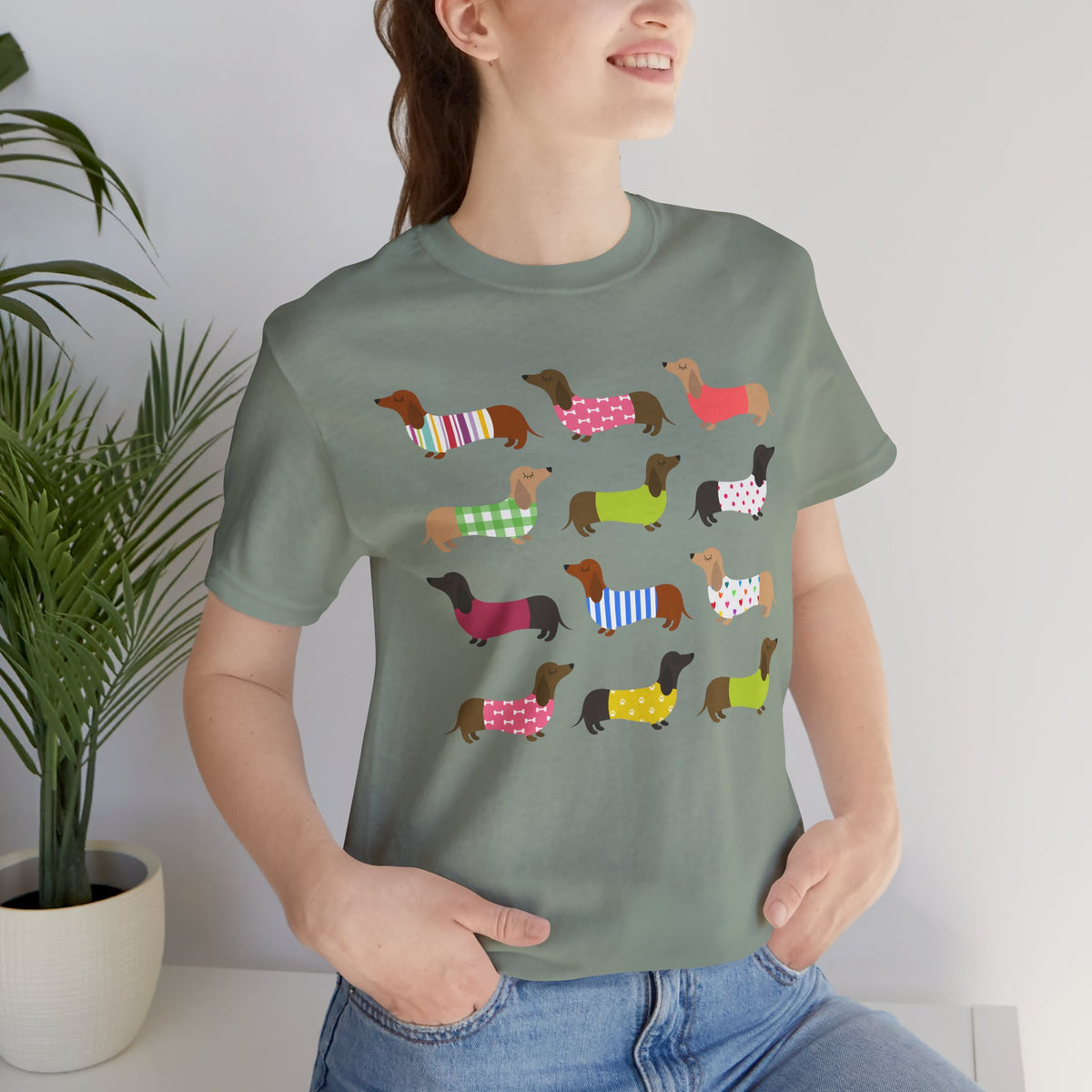 Colorful Dachshund Tee — Cute Wiener Dog Graphic T-Shirt