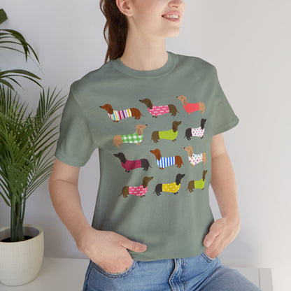 Colorful Dachshund Tee — Cute Wiener Dog Graphic T-Shirt