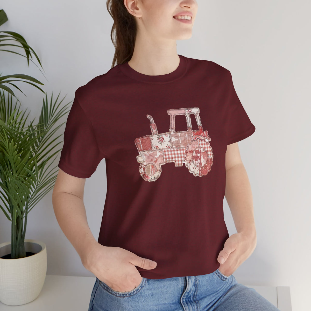Tractor Patchwork Tee — Vintage Farm Truck Graphic T-Shirt