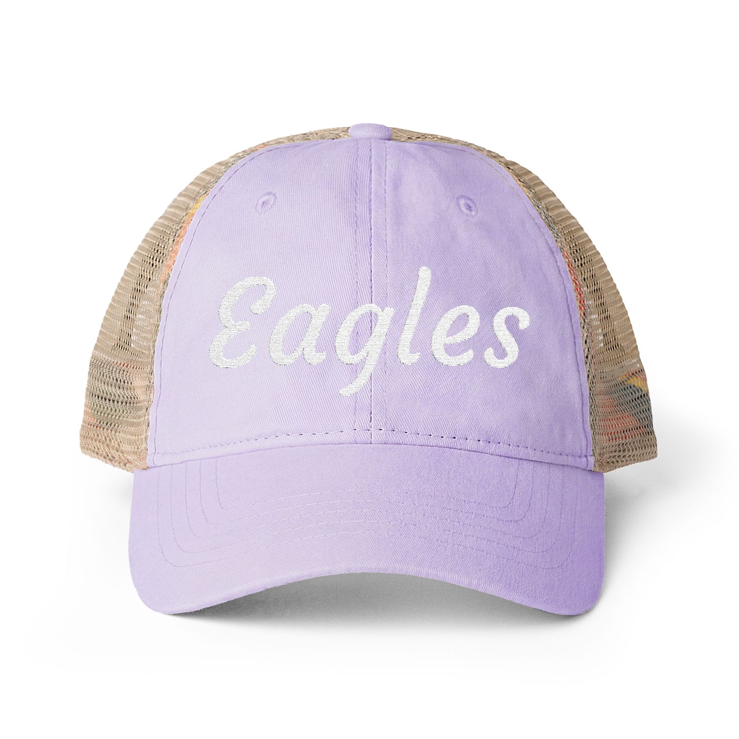 Personalized Team Embroidered Women's Washed Mesh-Back Hat
