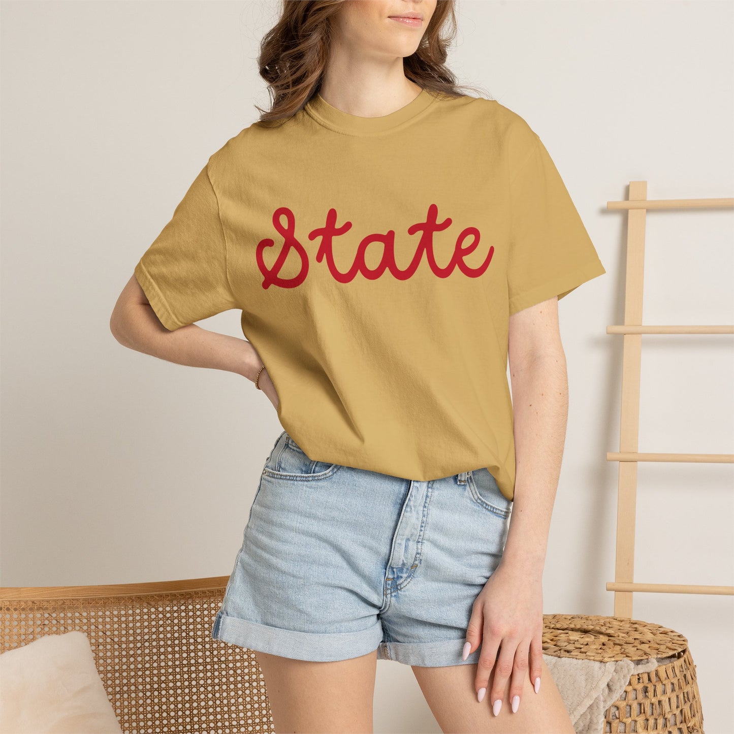 State Script Tee — Minimalist Retro Script T-Shirt
