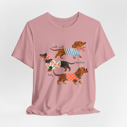 Dachshund Trio Graphic Tee — Cute Wiener Dog Shirt