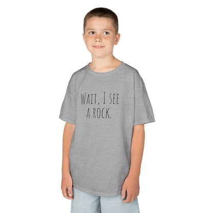 Kids Tee "Wait, I See a Rock." — Funny Explorer Shirt for Adventure-Loving Kids