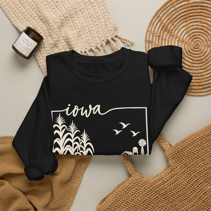 Iowa Farm Scene Crewneck Sweatshirt