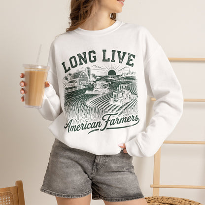 Long Live American Farmers Crewneck Sweatshirt