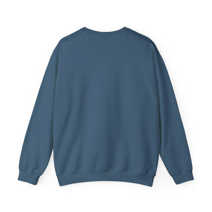 Pumpkin Blue Stripes with Hearts Crewneck Sweatshirt