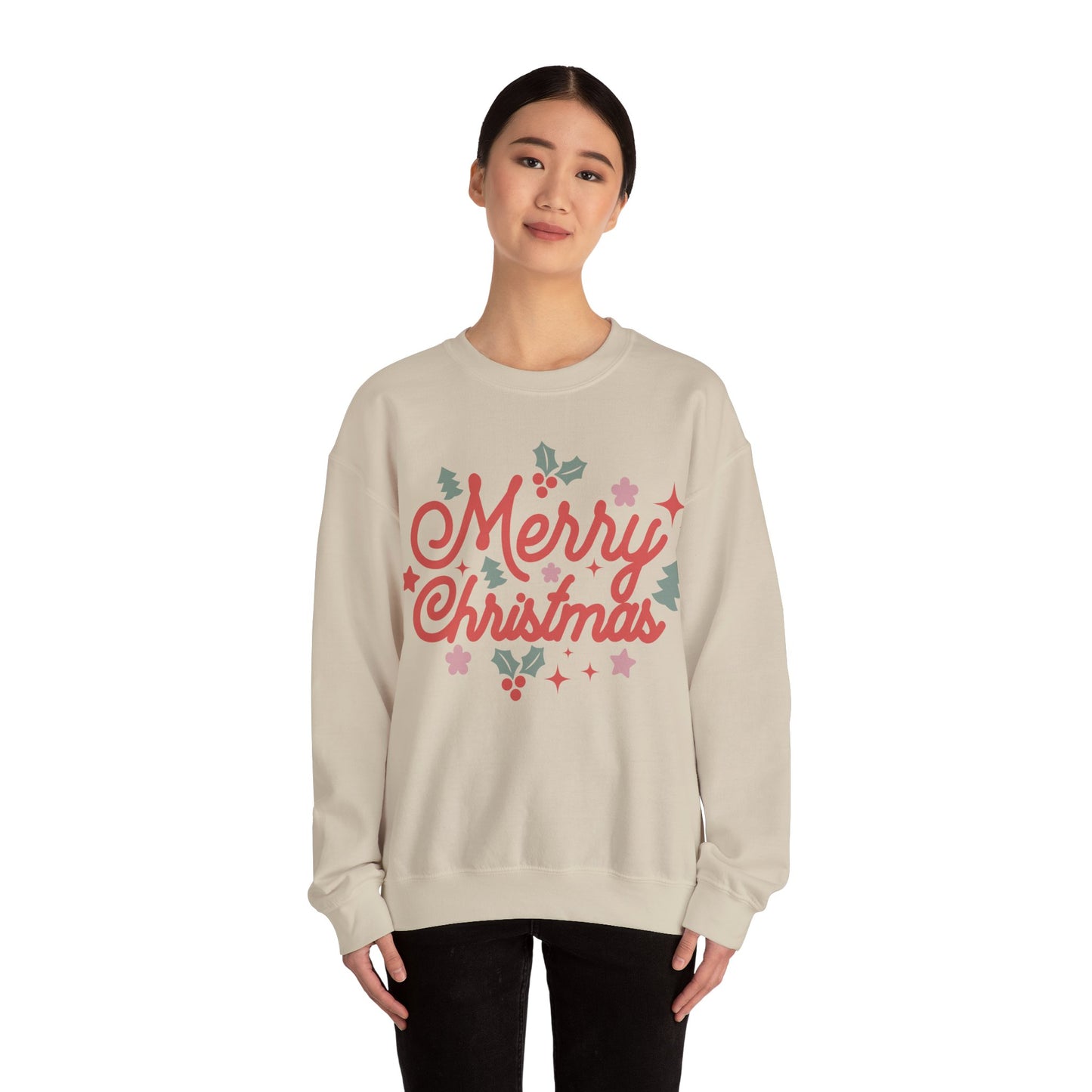 Merry Christmas Jersey Sweatshirt Full Size