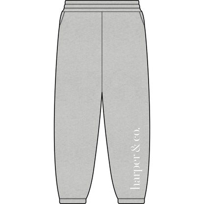Harper & Co. Logo Sweatpants — Cozy Neutral Joggers