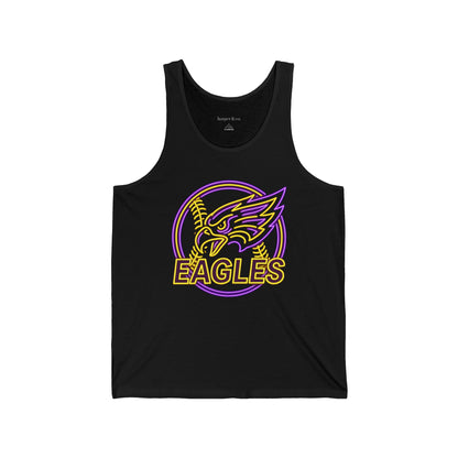 Eagles Baseball Softball Tank Top — Retro Neon Team Logo Athletic Tank