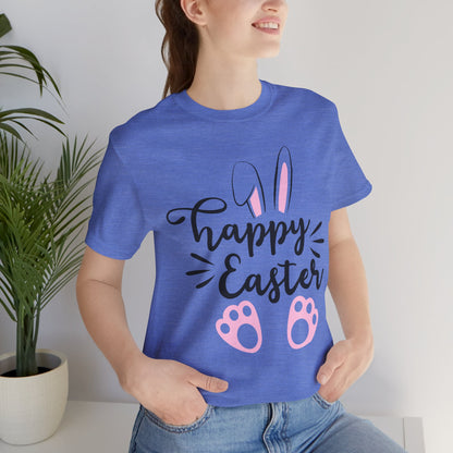 Happy Easter T-Shirt — Bella Canvas Unisex Jersey Short Sleeve Tee