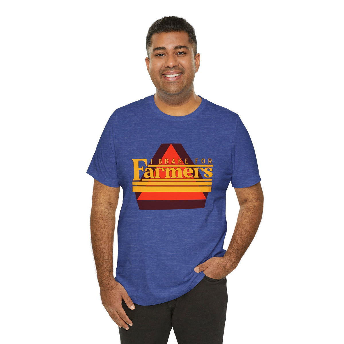 I Brake For Farmers Unisex Jersey Short Sleeve Tee