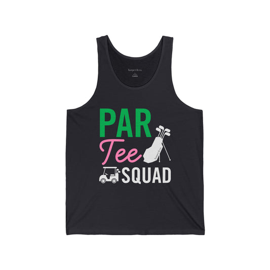 Golf Tank Top — “Par Tee Squad” Graphic Tank for Golfers
