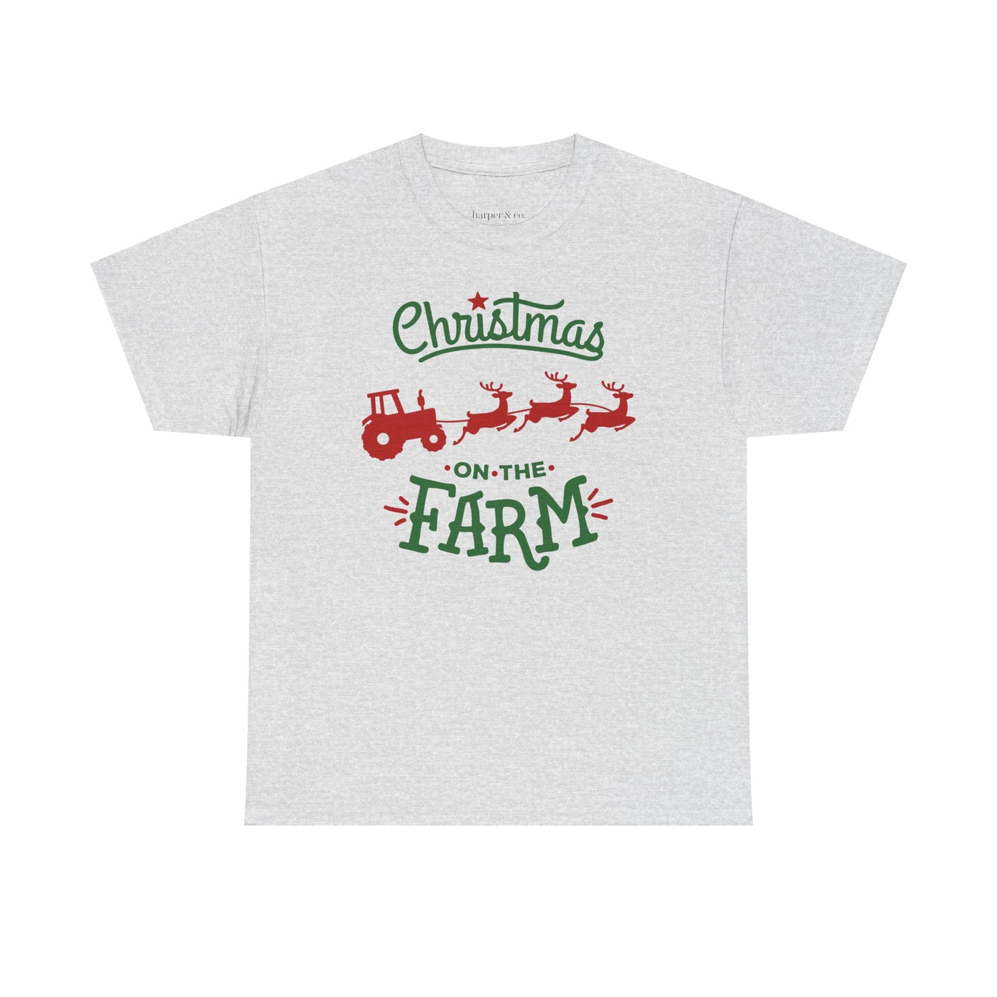 Christmas on the Farm Unisex Heavy Cotton Tee