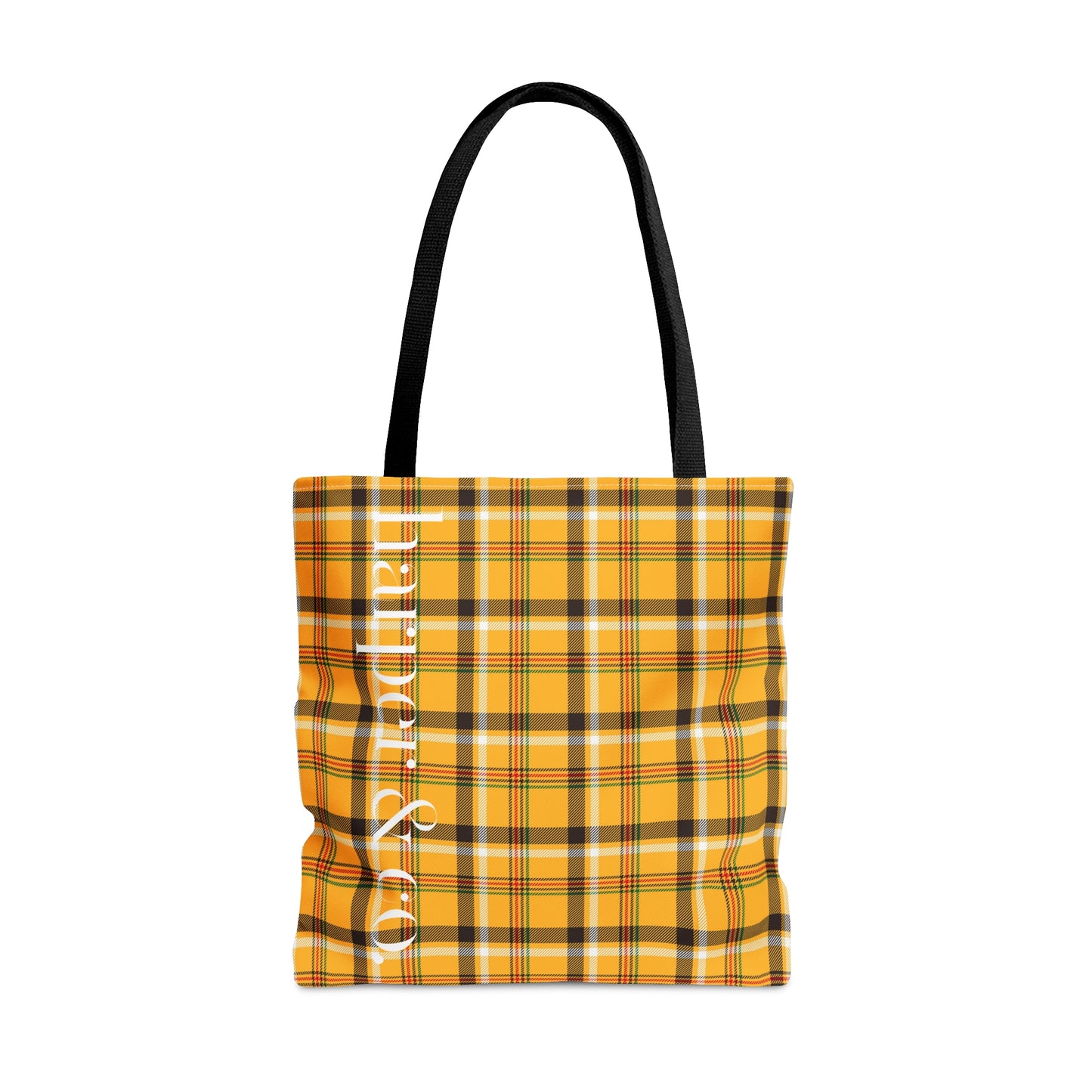 Yellow Plaid Tote Bag