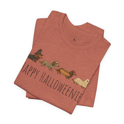 Happy Halloweenie Tee - Cute Dachshund Halloween Shirt