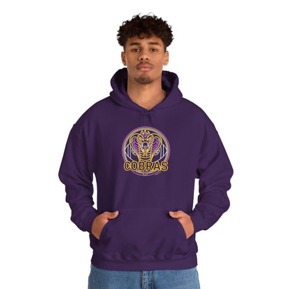 Cobra Logo Hoodie — Retro Neon 'Cobras' Graphic Pullover