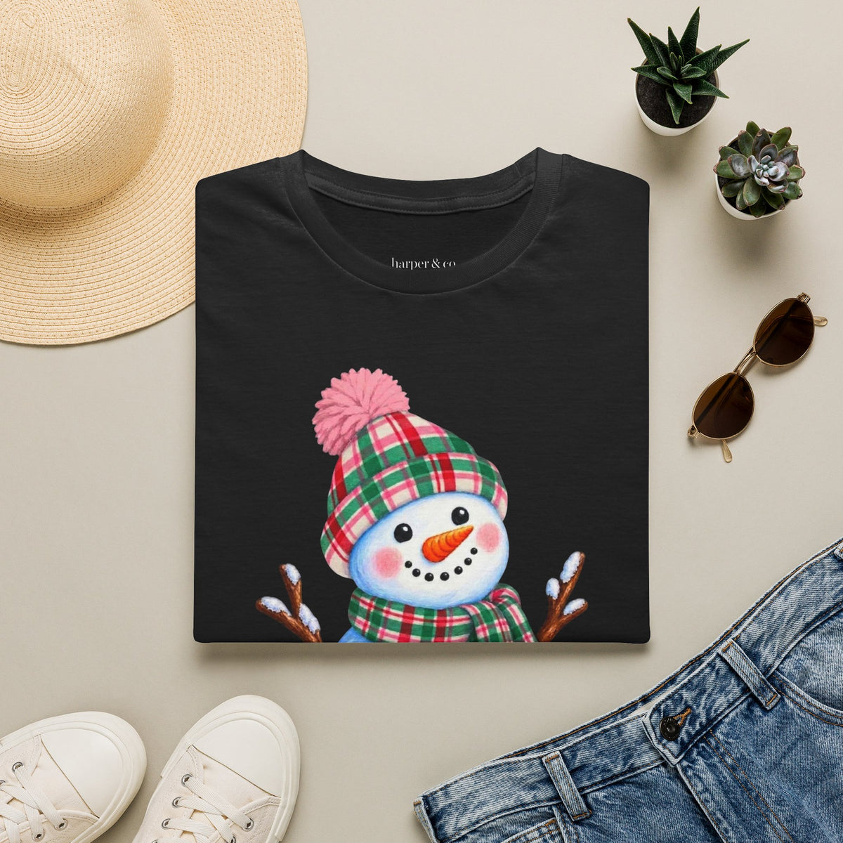 Festive Snowman Christmas T-Shirt