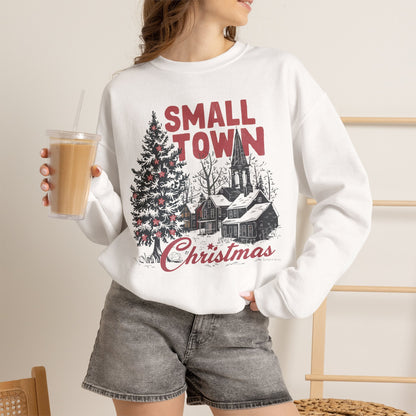 Small Town Christmas on Gildan Unisex Heavy Blend™ Crewneck Sweatshirt