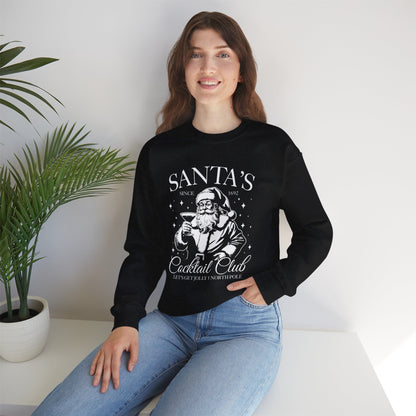Santa's Cocktail Club on Gildan Unisex Heavy Blend™ Crewneck Sweatshirt