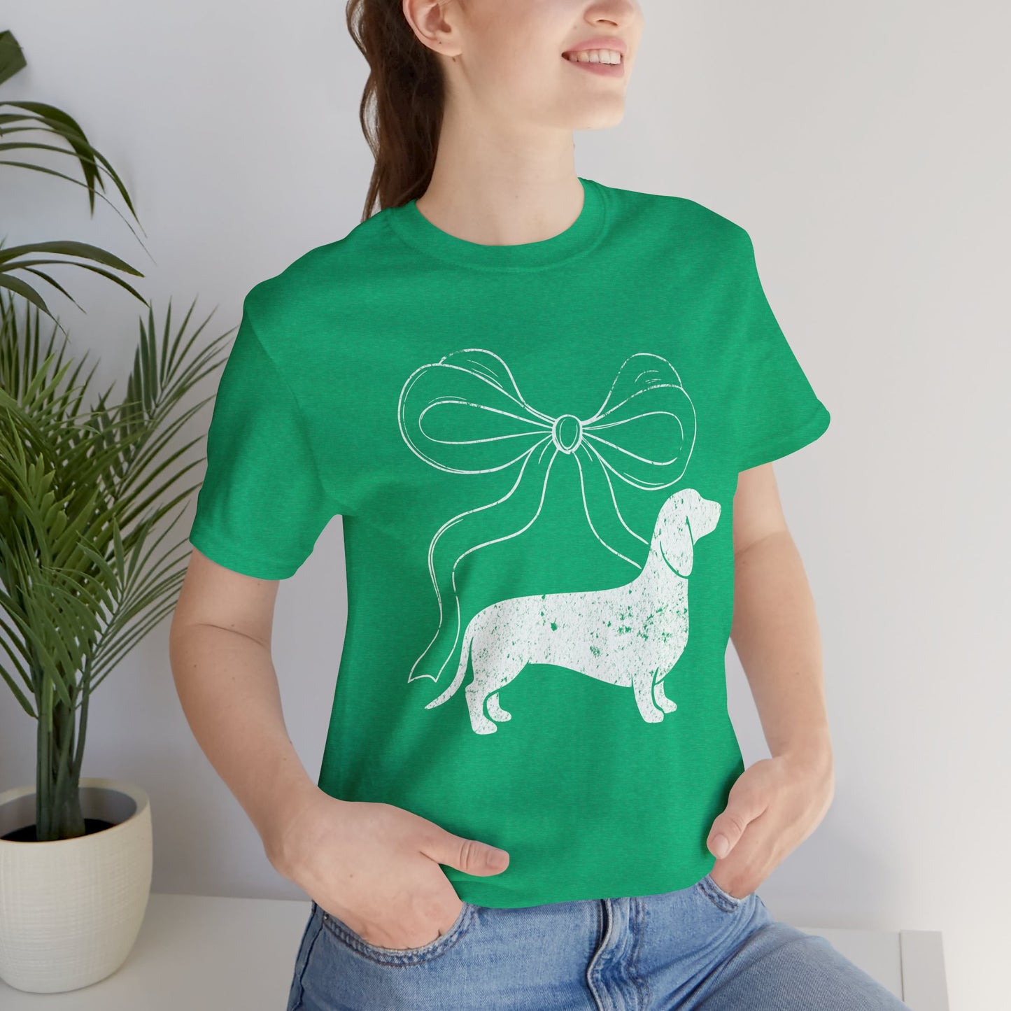 Dachshund Coquette Bow T-Shirt — Cute Doxie Graphic Tee