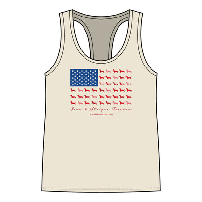 Paws and Stripes Women's Jersey Racerback Tank