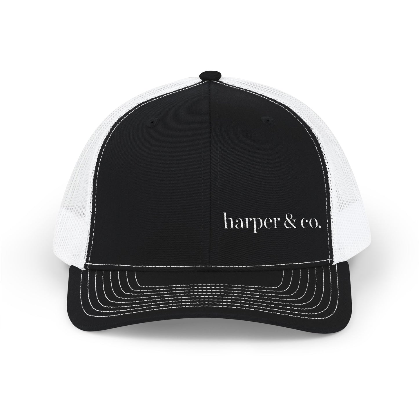 harper & co. Embroidered Trucker Cap — Classic Logo Snapback Hat