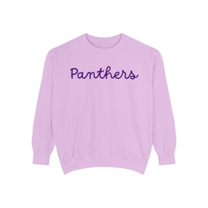Panthers Script Sweatshirt — Lavender Team Crewneck